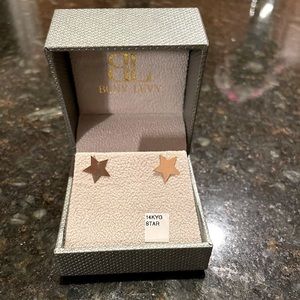 Bony Levy 14k yellow gold star earrings